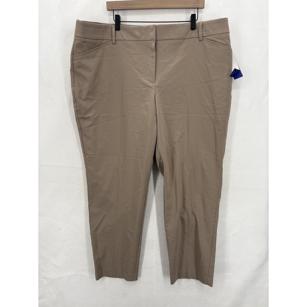 Apt. 9 Women's Taupe Straight-Leg Trousers